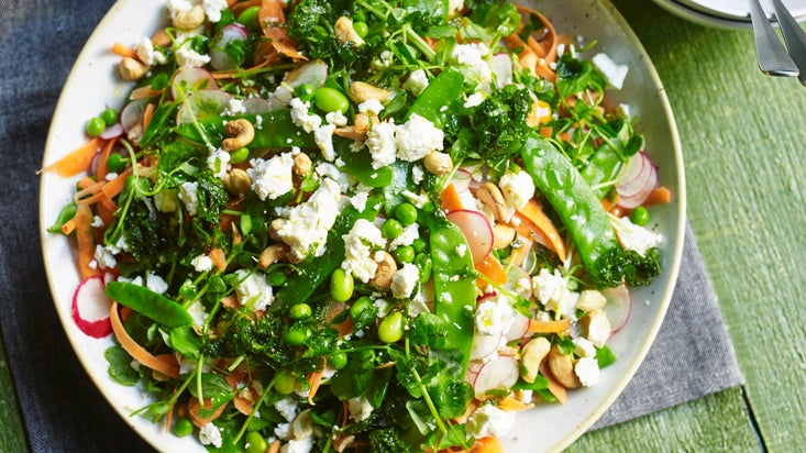 Pea and feta salad